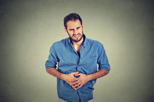 man experiencing gas