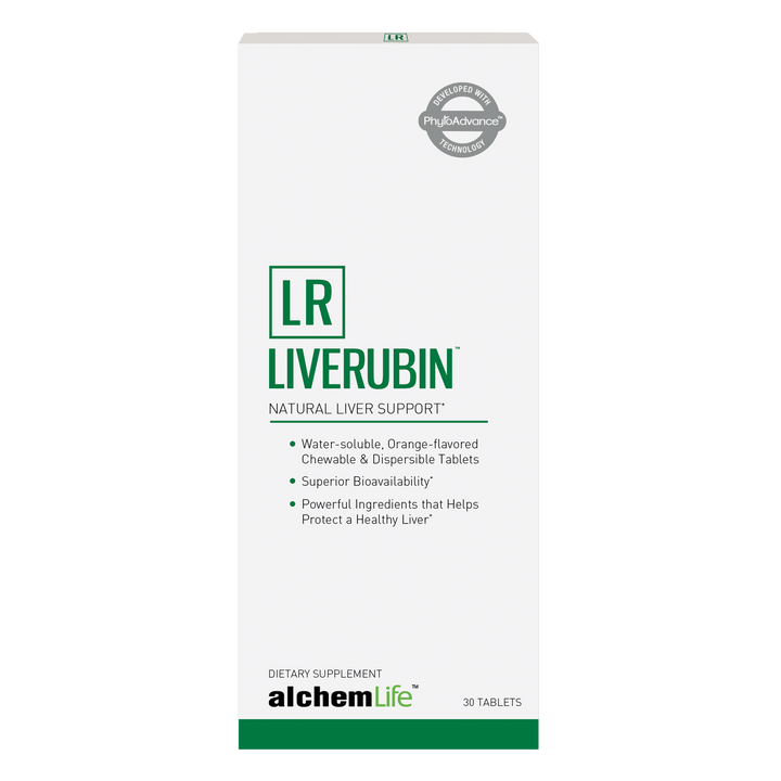 front of liverubin liver support supplement package