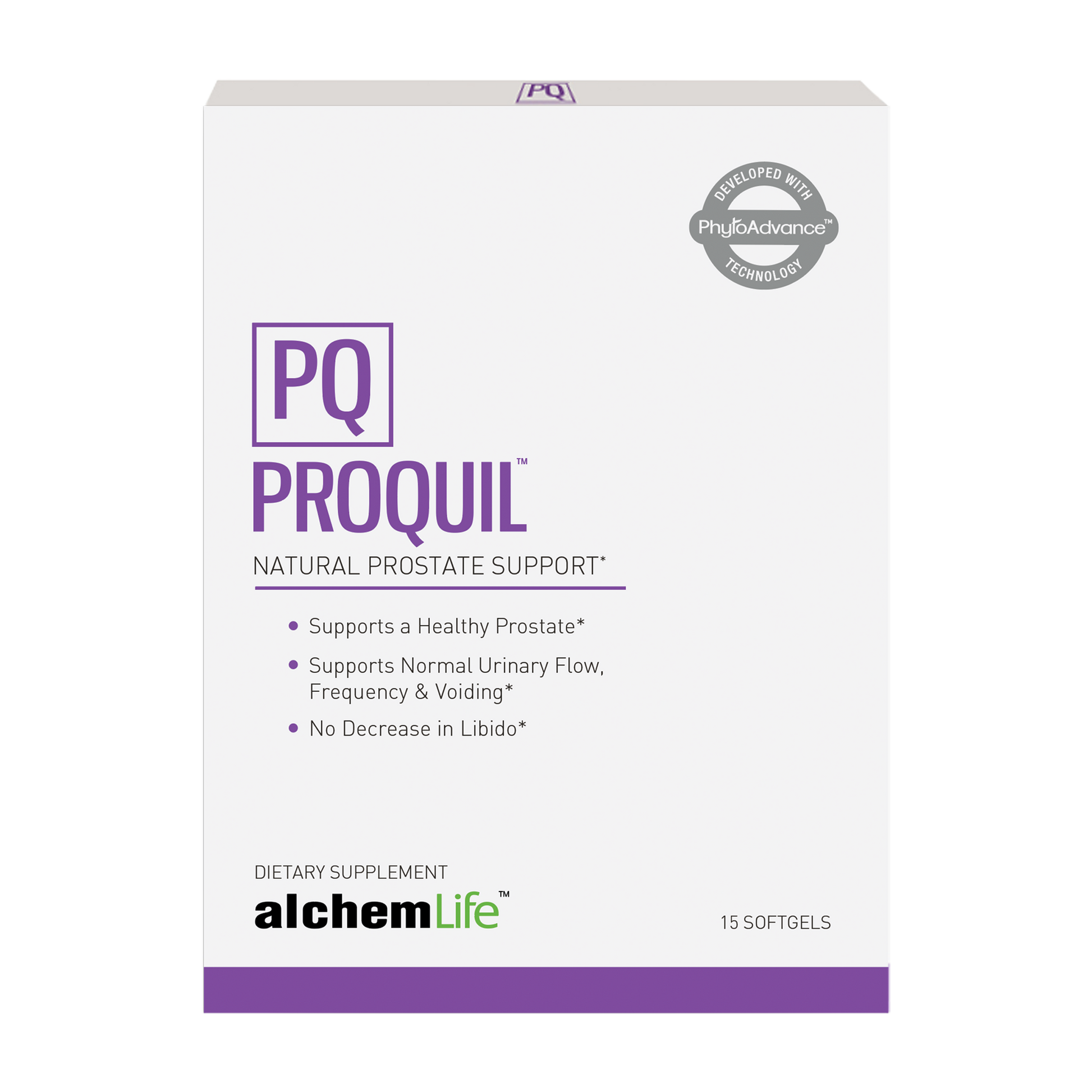 front of proquil prostate support supplement package